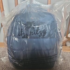 Itzy Ritzy Blue Backpack with Soft Fabric and Rounded Design